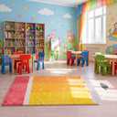 Breling 4 x 6 ft Pencil Rug Classroom Decor Educational Area Rug