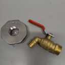 55 Gallon Drum Faucet with epdm Gasket, 50 gal Oil Water rain Barrel Valve Bucket Spigot, NPT3/4 Thread 5/8 inch Barb Brass Valve & 2" Stainless Steel Adapter kit