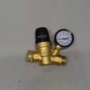 STMOUTUO RV Water Pressure Regulator for RV Camper. Brass Lead-Free Adjustable Camper Water Pressure Regulator with 0-160 PSI Gauge Reducer Valve W Filter Package 