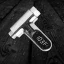 Shower Thermometer,Led Digital Display 360Rotating Screen Baby Bath Water Power Support Fahrenheit Celsius Home Bathroom Kitchen Water Thermometer for Shower Bath Handheld Sprinkler Head