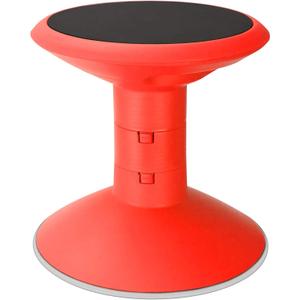 Storex Wiggle Stool – Active Flexible Seating for Classroom and Home Study, Adjustable 12-18 Inch Height, Red (00302U01C)