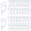 100 Pcs Christmas Light Clips, All Purpose Holiday Light Clips Outdoor Gutter Hook for Christmas Decoration String Lights, Weatherproof Outdoor Mini Lights Clip for C6, C7, C9, Rope, Icicle Lights (4 White Clips)