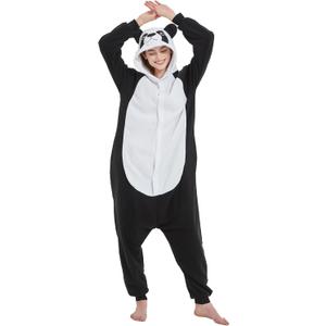 Animal Onesie Adult Costume Men Women Onesies Pajama for Halloween (Small, Panda)