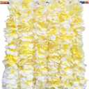 LITTLE FEATHER Large White Flower Leis for Tropical Hawaiian Luau Bridal Shower Party Favors,Pack of 6Pcs