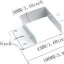 4pcs Hanging Wooden Square, Corner Metal, Hanging Corner Thickened Furniture Hardware Accessories Horizontal White(L)