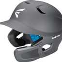 Easton Z5 2.0 Baseball Batting Helmet | Reversible Jaw Guard Included (SR (7 1/8 - 7 1/2), Matte Charcoal)