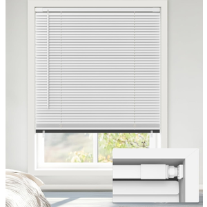 LazBlinds No Drill Blackout Vinyl Mini Blinds, White 34"x48"
No tools needed. Child-safe cordless lift. 100% blackout for total privacy. Durable, easy clean.
