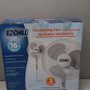 EZ-CHILL 16 Oscillating Pedestal Fan, 3-speed Options, 90-Degree Oscillating Head, Adjustable Height and Tilt, Powerful Air Flow, White, MTSP15-16AZ