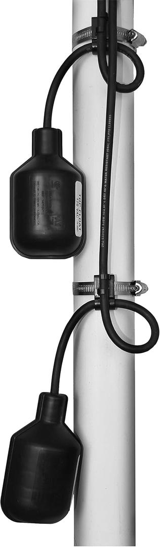 Little Giant 15DFMMD2WOP 230-Volt Plug-less Double-Float Mechanical Switch, 15-Ft. Cord, Black, 14940411