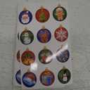 Lucleag 360 PCS Christmas Ornament Ball Stickers, 12 Styles with Christmas Elements for Kids, Envelope Seals, Card, Candy & Gift Present Decorations
