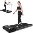 DeerRun Walking Pad 2 in 1 Under Desk Treadmill, 2.5HP Low Noise Walking Pad Running Jogging Machine with Remote Control for Home Office, Lightweight Portable Desk Treadmill Installation Free