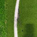 Dual Turf Golf Hitting Mat 5x4 FT Practice Golf Mat w/ Path & Stance Guide Lines