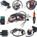 125cc Wiring Harness 110cc ATV Wiring Harness Kit for Chinese ATV Wiring Harness Compatible with GY6 Taotao Kazuma Baja 50cc 70cc 90cc 110cc 125cc 150cc ATV Go Kart Scooter Pit Bike Quad Moped