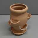 Abaodam Strawberry Planter Garden Tower with 6 Pocket Terracotta Pot Vertical Garden Planters Pot Versatile Flower Container for Home Patio Balconies Gardening