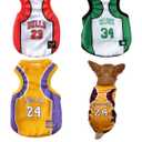 3Pack Dog Shirt Clothes for Small Dogs Girl Puppy Clothes for Chihuahua Yorkies Bulldog Clothes for Medium Dogs Boy Basketball Jersey Pet Outfits Dog Shirt Apparel Accessories (4XL(35-45lb), 3 Pack)