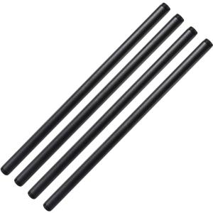 1/2" x 24" Black Painted Industrial Pipe, Home TZH 4 Pack Threaded Black Iron Pipe Nipple for DIY Project/Furniture/Shelving Decoration (4, 24")