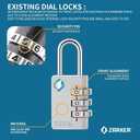 2 x XD25 3-Digit Combination Small Mini Padlock, Pink, 1-Pack