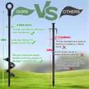 3 Pack 18" Tree Stakes and Supports for Leaning Trees, Tree Stake Kit Heavy Duty, Tree Supports Stakes with 3 Straps & 3 Turnbuckles & 3/16 PVC Coated Wire Rope