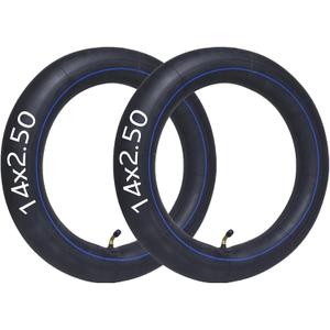 14x2.50 Heavy Duty Replacement Inner Tubes, 14 Inch Replacement Tire, for 14 inch Electric Bike Inner Tubes [Thickened] [45Angled Valve Stem] (2 Pack)