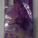 ESDOT for Samsung Galaxy S21 Case, Military Grade Passing 21ft Drop Test, Rugged Cover with Fashionable Designs for Women Girls, Shockproof Protective Phone Case for Galaxy S21 6.2" Glitter Purple Marble