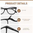 LKEYE Reading Glasses Women Cat Eye Blue Light Computer Readers Stylish Spring Hinge Designer Fashion Cute Eyeglasses LK6094, +1.75