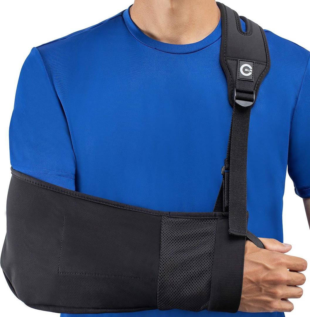 Custom SLR/Healjoy Medical Arm Sling with Split Strap Technology, Ergonomic Design for Men & Women, One-Size 