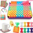MagicKidz Weaving Loom Kit Toy - Birthday Gifts for Kids 6 7 8 9 10 11 12 Years Old - Arts and Crafts Kit for Girls Ages 6-8 10-12, DIY Potholder Knitting Kit with Loops