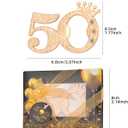 50 Packs 50 Bottle Openers for 50th Birthday Party Favors Gifts or Souvenirs for Guests 50th Wedding Anniversary Party Favor Gold and Black Theme Party Decorations (50)