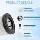 2 Packs DCV5801H Replacement Filter Compatible with DEWALT DCV580/DCV581H 20V MAX Wet Dry Vacuum Cleaner,Updated 4 Foam Sleeve Filters & 1 Brush Washable and Reusable