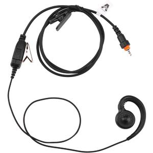 CLP1010 Earpiece Compatible with Motorola CLP1040 Walkie Talkie 2 Way Radio with C Ring Single Wire Earpiece and Mic PTT(1 Pack)