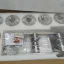 6-Light Bathroom Light Fixtures, Vanity with Clear Glass, Brushed Nickel Lighting Fixtures Over Mirror, 42inch Large Lights for Bathroom