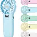 Portable Handheld Fan with 5000mAh Battery - High-Speed 15000RPM Mini Personal Fan, 5 Speeds, USB Rechargeable Hand held Fans for Travel, Camping, Outdoor, Summer Beach (Blue)