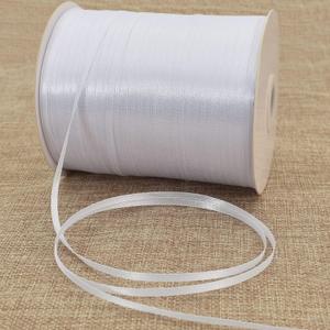 1/8 Inch x 870 Yards White Thin Solid Satin Ribbon Giant Spool Double Face Woven Polyester Fabric Ribbons for Crafts Hanging Tags Invitation Card Balloons Bouquet Hair Gift Wrapping Party Decoration