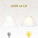 Royal Designs "Coolie Empire Side Pleat Basic Lamp Shade, White, 7"" x 20"" x 12.5""" (BS-727-20WH)