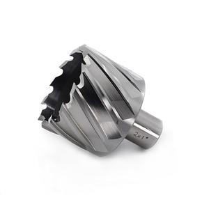 OSCARBIDE Annular Cutter 2 inch Cutting Diameter,1 inch Depth of Cut,3/4 inch Weldon Shank 2 Flat Mag Drill Bit with Pilot Pin for Magnetic Drill Press,1 Piece