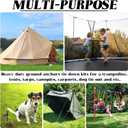 Ground Anchors (1pcs) Easy to Use 10mm Diameter, Heavy Duty Anchor Hook for Camping Tent, Canopies, Car Ports, Sheds, Swing Sets, Securing Animals  Black Powder Coated