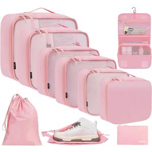 BAGAIL 6 Set/8 Set/10 Set Packing Cubes Various Sizes Packing Organizer for Travel Accessories Luggage Carry On Suitcase