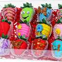 RomanticBaking 10PCS 10x7x2 inches Clear Bakery Boxes for Strawberry, Cookies, Macaron, Gift Treat Boxes for Party Favors