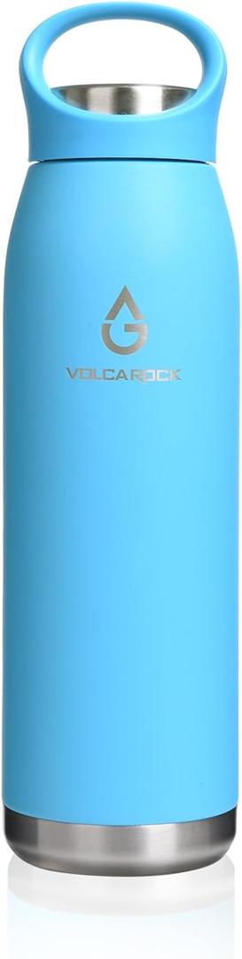 Insulated Water Bottle 24oz (710ml), Double Wall Stainless Steel Water bottle Durable Vacuum Flask Leakproof Non-sweat, Keep Cold 24H & Hot 12H