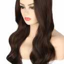 Topcosplay Women Wigs Dark Brown Long Wavy Halloween Costumes Cosplay Wig
