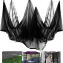 20x10Ft Mosquito Netting Garden Mesh Netting, Fly Bird Net Barrier Hunting Blind Plant Protecting Net, 3x6m Black
