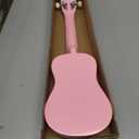 Kids Child Children Wooden Acoustic Guitar Ukulele 21 Inch 4 String Musical Instruments Perfect For Beginner (Pink)