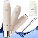 Women Electric Bikini Trimmer, Mini Dual Head Shaver for Women IPX7 Waterproof Wet & Dry Use Body Hair-Remover Lipstick-Sized, Electric Razor for Pubic Hair/Armpits/Face/Leg (ET-02)