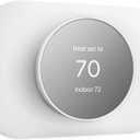 Petrichor Wall Plate Cover - Compatible with Google Nest Thermostat Accessory 2020 - Trim Kit, Easy Installation - Snow (White)