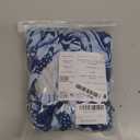 Women Long Sleeve Dress Cover Up Bohemian Floral Bathing Suit Beachwear Dress Lounge Dress Blue, XL