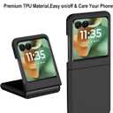 for Motorola Razr 2025/Razr 2024 Case,Razr 2025/Motorola Razr 2024 Case with Front Screen Protector, Slim Hard PC Shockproof Protective Cover for Moto Razr 2025/Moto Razr 2024 Phone Cases-Black