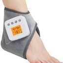 AOBOCO Cordless Ankle Massager with Heat - 3000mAh Ankle Heating Pad for Achilles Tendonitis and Plantar Fasciitis, Rechargeable Heated Foot Brace Wrap, 3 Vibration Mode, Auto Shut Off