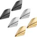 uxcell 6Pcs Metal Shoe Tip Cover, High Heel Toe Caps, Durable Alloy, Gold/Silver/Black, 32mm, Women's Heel Protection