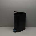 Anti-Slip Trash Can with Liner Lock System - Stainless Steel Kitchen Bin, Soft Close Lid & Fingerprint Proof - Perfect for Kitchens, Laundry Rooms (Black, 10L/12.40" L  7.32" W  15.35" H)