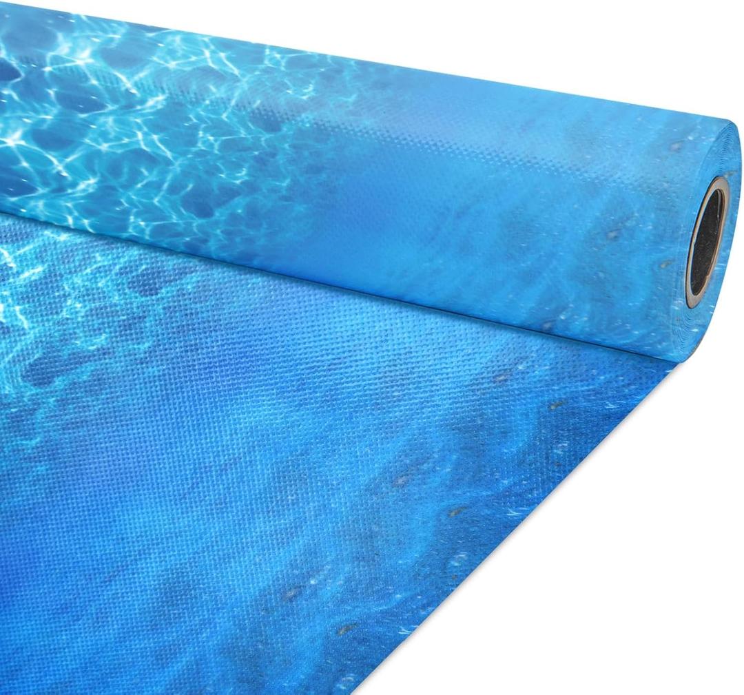 EggSun Ocean Sea Bulletin Board Paper Roll, 14.8FTx47IN Large Reusable Waterproof Erasable Classroom Wall Background Backdrop, Fade-Resistant Fabric Wrapping Paper School Decors Teacher Supplies